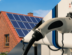 panneaux solaires et bornes de recharge